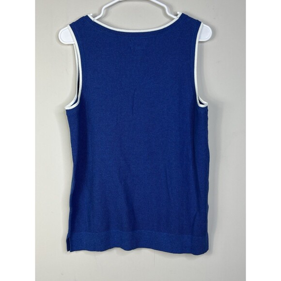 Lands' End Women's Fine Gauge Cotton Cardigan & Tank Sweater Set Medium - Picture 10 of 14